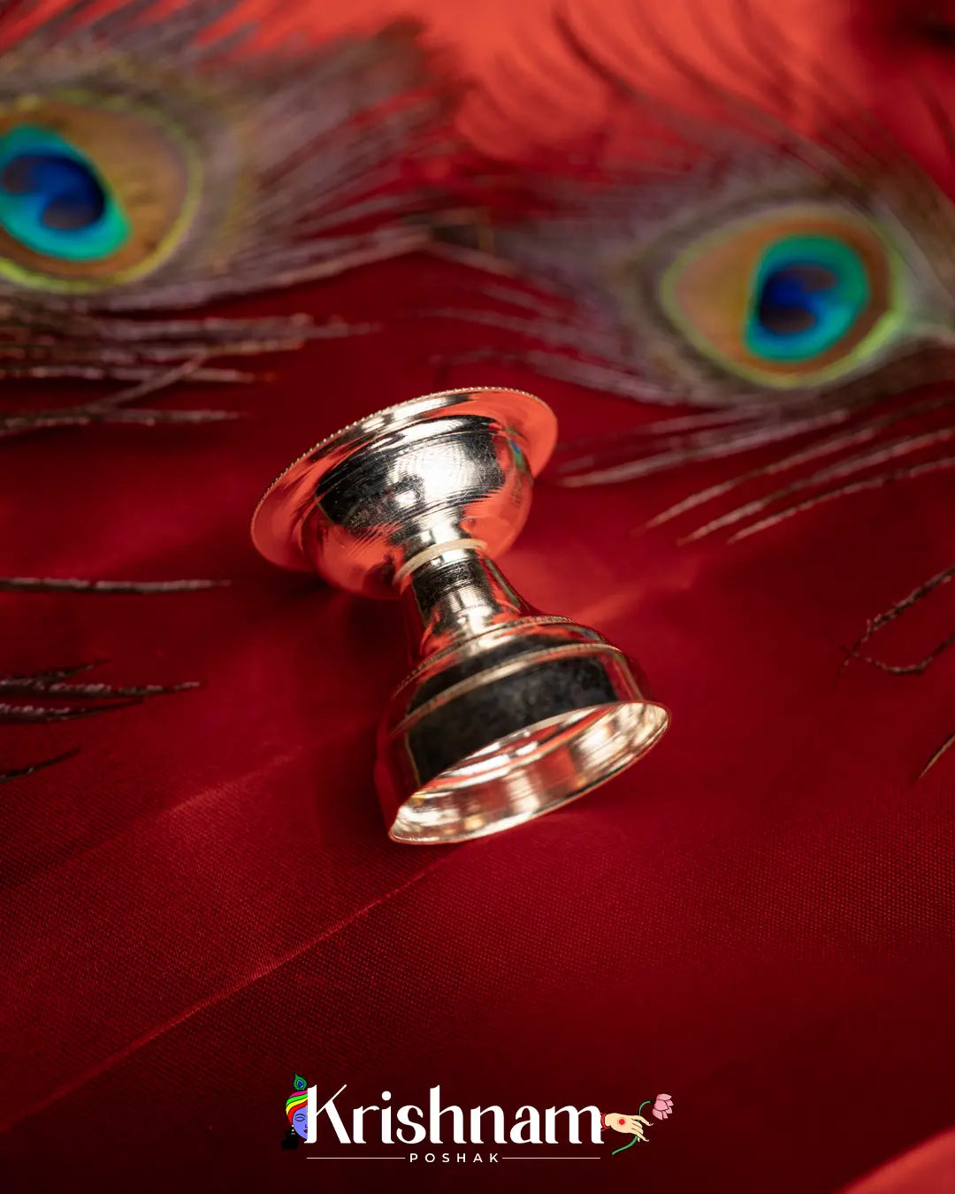 Silver Plain Aarti Diya for Sacred Offerings ( 18 Gram Approx ) - Krishnam Poshak