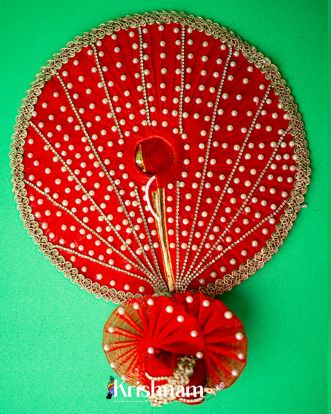 Red Heavy dress for laddu gopal ji Krishnam Poshak