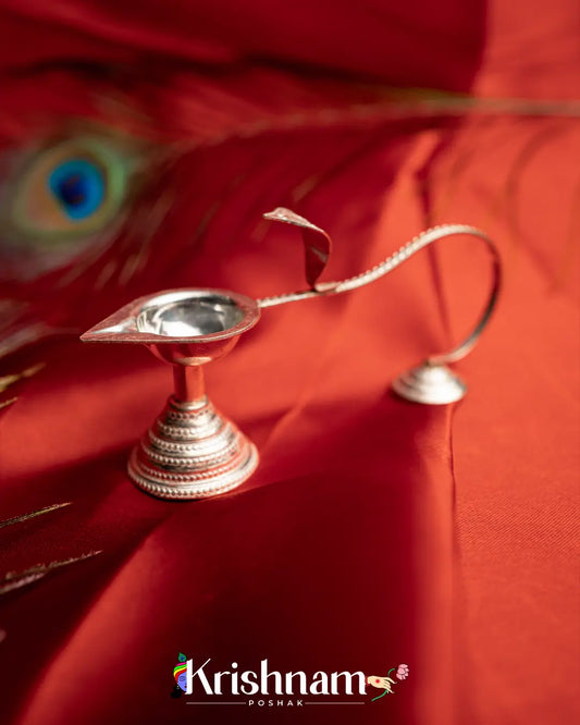 Sheshnag Silver Ek Aarti Diya for Sacred Offerings ( 31.5 Gram Approx ) - Lord of Universe
