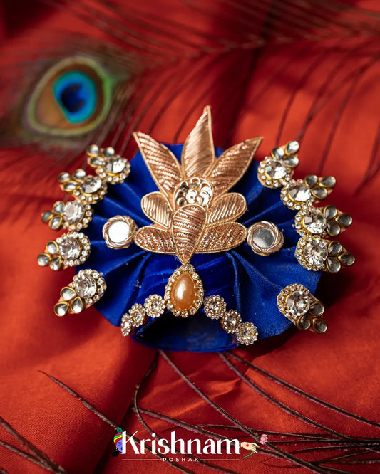 Handmade Heavy Shimar Pagdi For Shri Krishna & Laddu Gopal Ji - Lord of Universe