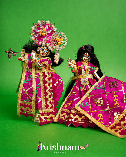 Regular Dress for Radha Krishna (Dress Only) (Pagdi Not Included) Krishnam Poshak