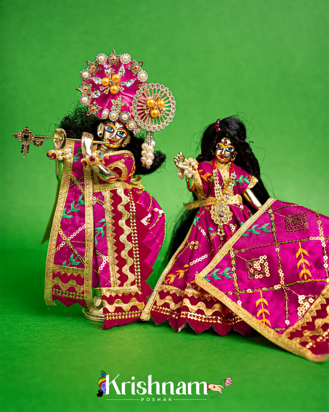 Regular Dress for Radha Krishna (Dress Only) (Pagdi Not Included) Krishnam Poshak