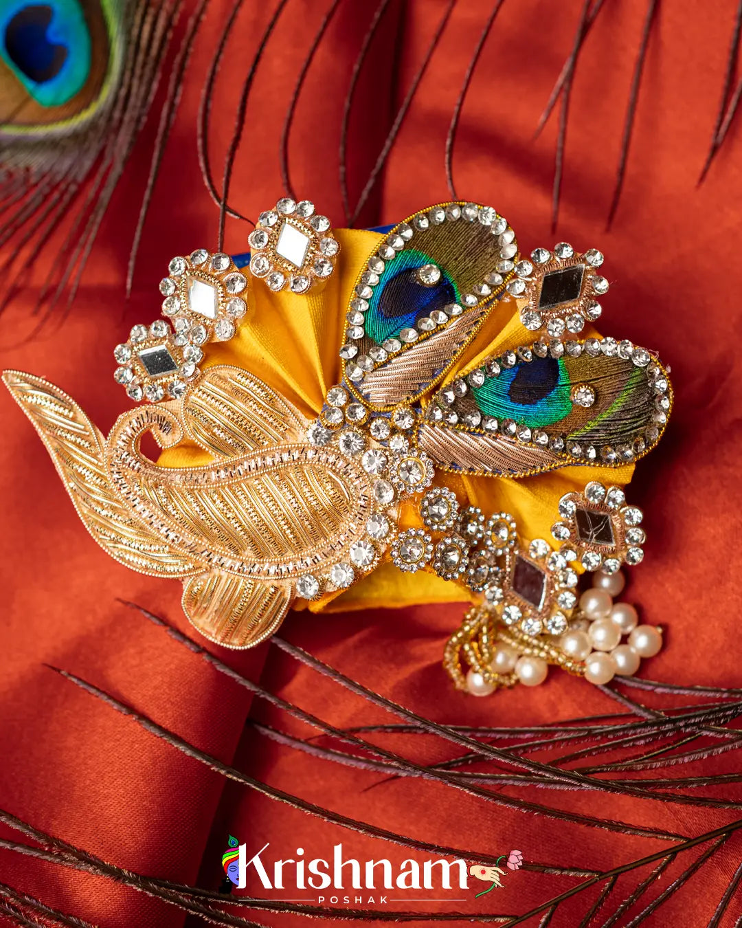 Handmade Heavy Pagdi For Shri Krishna & Laddu Gopal Ji - Lord of Universe