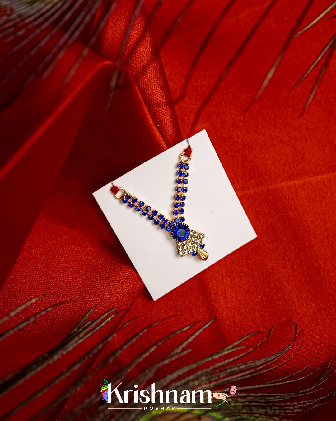 Kundan Heavy Round shape Mala for Shri Krishna, Radha & Laddu Gopal Ji (Size 2to4) - Krishnam Poshak