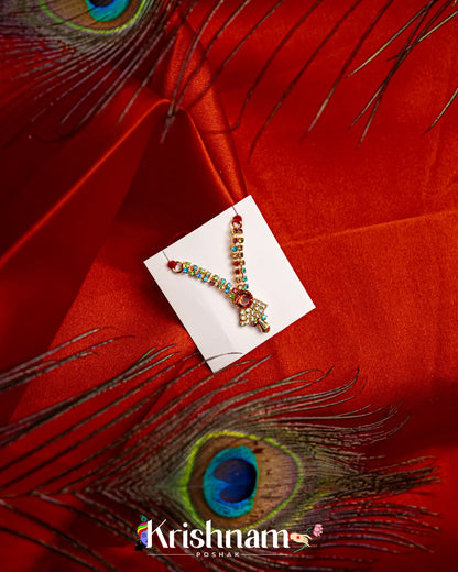 Kundan Heavy Round shape Mala for Shri Krishna, Radha & Laddu Gopal Ji (Size 2to4) - Krishnam Poshak