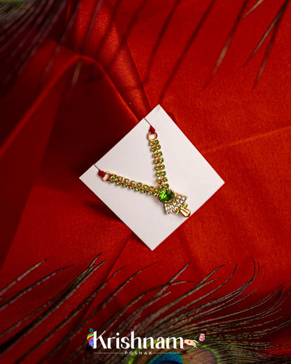 Kundan Heavy Round shape Mala for Shri Krishna, Radha & Laddu Gopal Ji (Size 2to4) - Krishnam Poshak