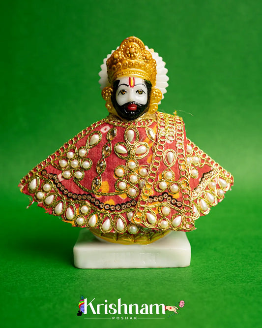 Khatu Shyam Ji Bandhej Heavy Dress (Dress Only) (2-3 Inch Size) - Lord of Universe