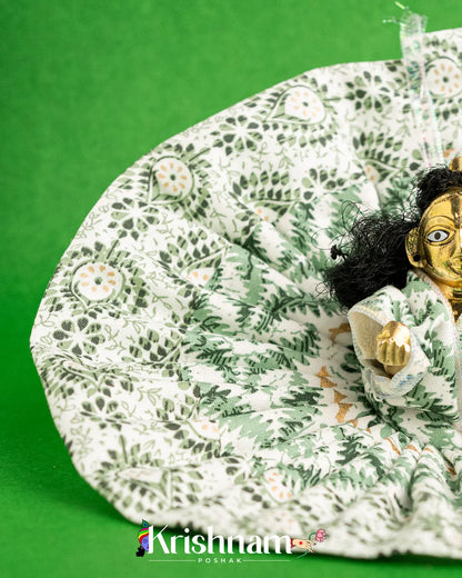 Soft Cotton Green Dress For Laddu Gopal (Without Pagdi ) - Krishnam Poshak