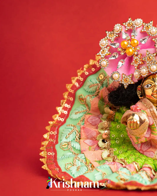 Cotton Green Dress For Laddu Gopal (Without Pagdi ) - Lord of Universe