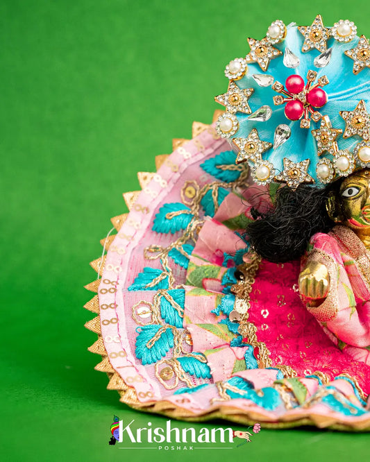 Cotton Pink Dress For Laddu Gopal (Without Pagdi ) - Krishnam Poshak