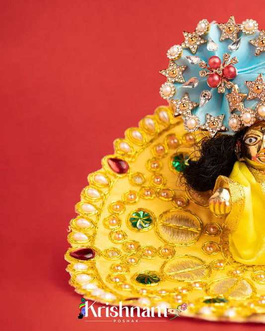 Yellow Dress With Golden Work For Laddu Gopal (Without Pagdi ) - Lord of Universe