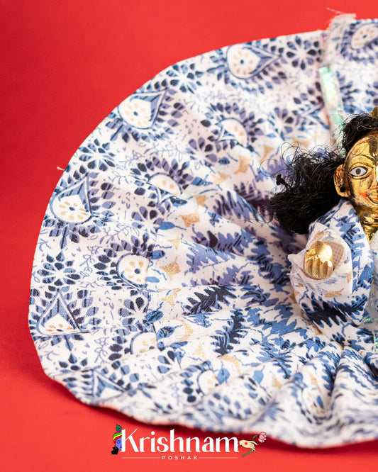 Soft Cotton Blue Dress For Laddu Gopal (Without Pagdi ) - Krishnam Poshak