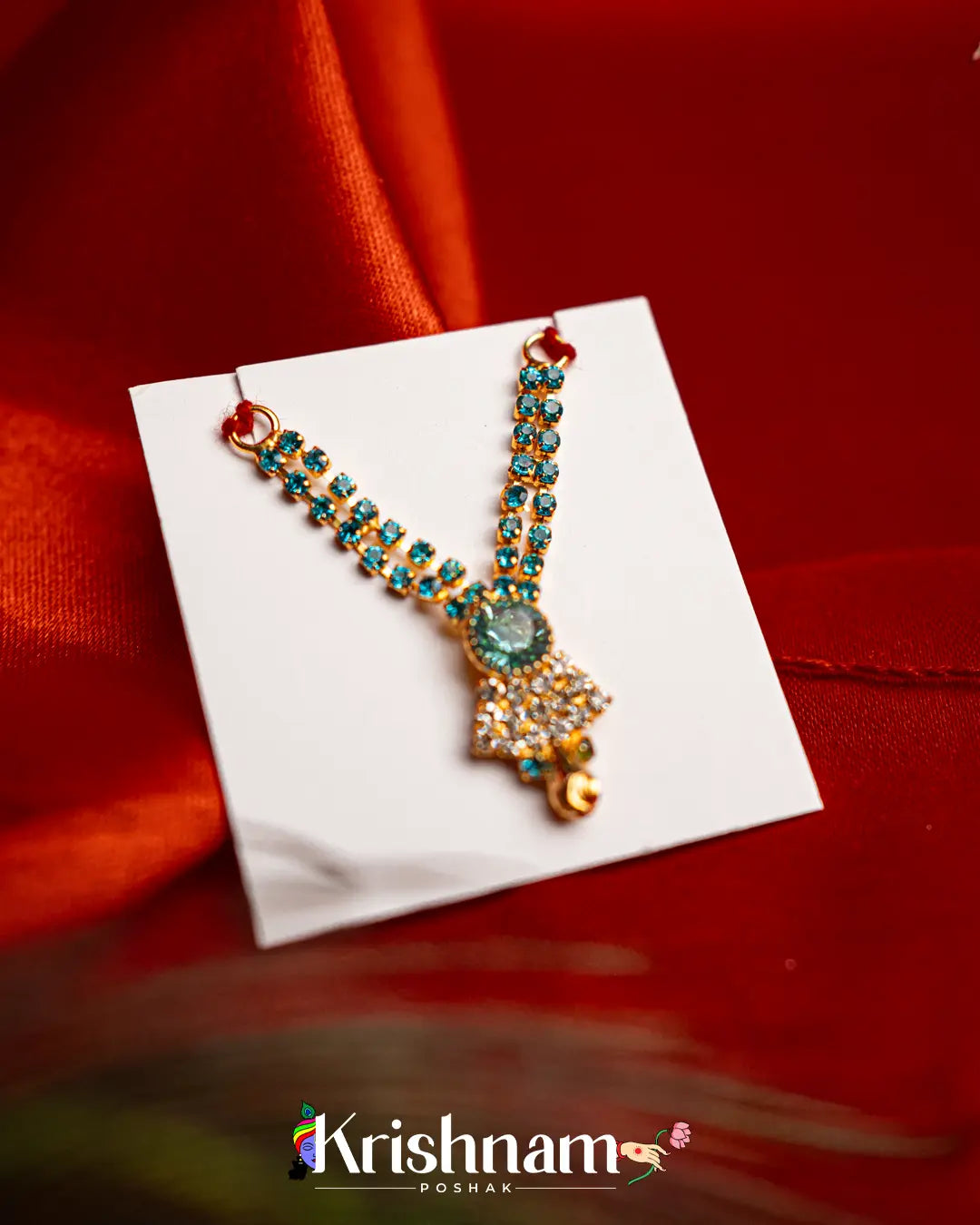 Kundan Heavy Round shape Mala for Shri Krishna, Radha & Laddu Gopal Ji (Size 2to4) - Krishnam Poshak