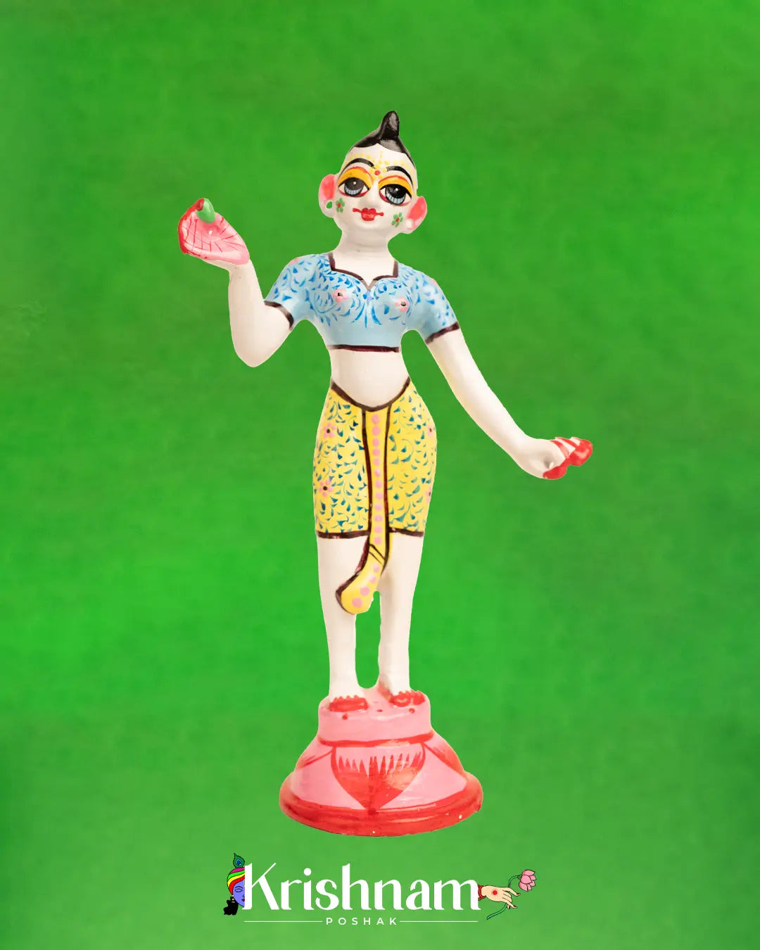 Brass Radha Krishna Idol With Tribhanga Posture (9 Inch) (5No) Lord of Universe