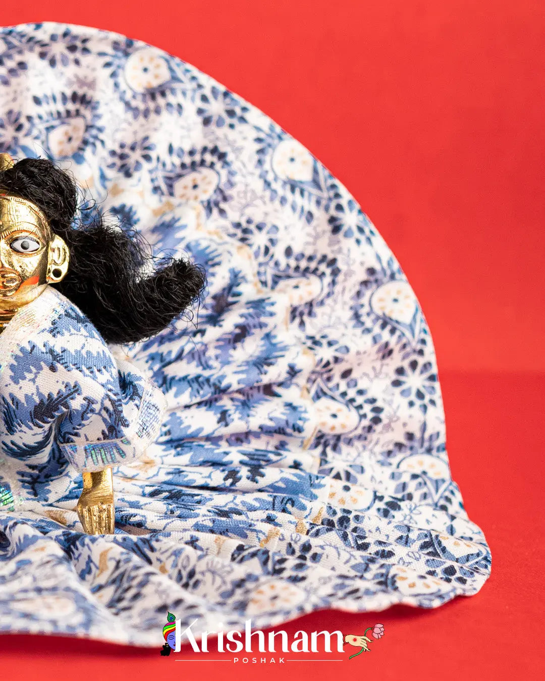 Soft Cotton Blue Dress For Laddu Gopal (Without Pagdi ) - Krishnam Poshak