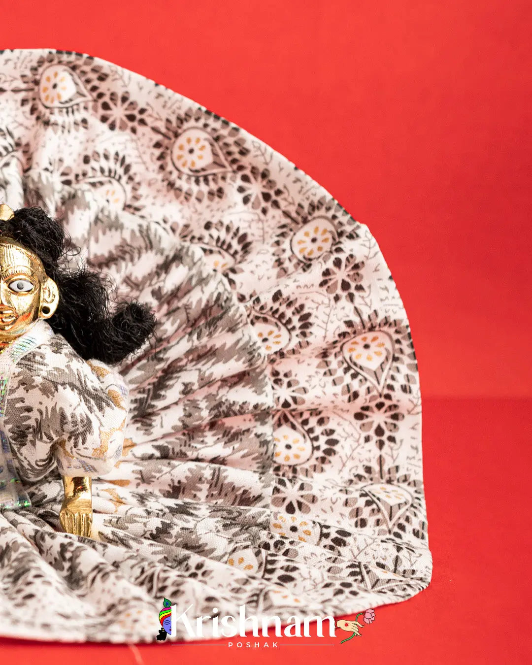 Soft Cotton Grey Dress For Laddu Gopal (Without Pagdi ) - Krishnam Poshak