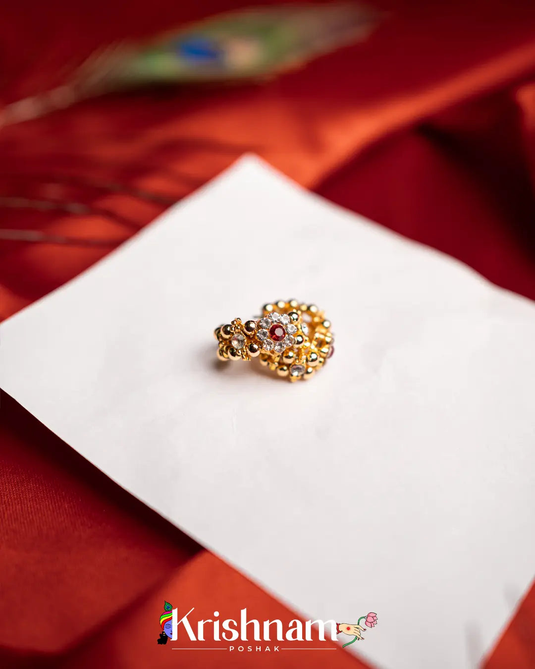 Kundan Kangan for Shree Radha ,Shree Krishna & Laddu Gopal Ji (Fits to Size 0to5) (1 Set) - Krishnam Poshak