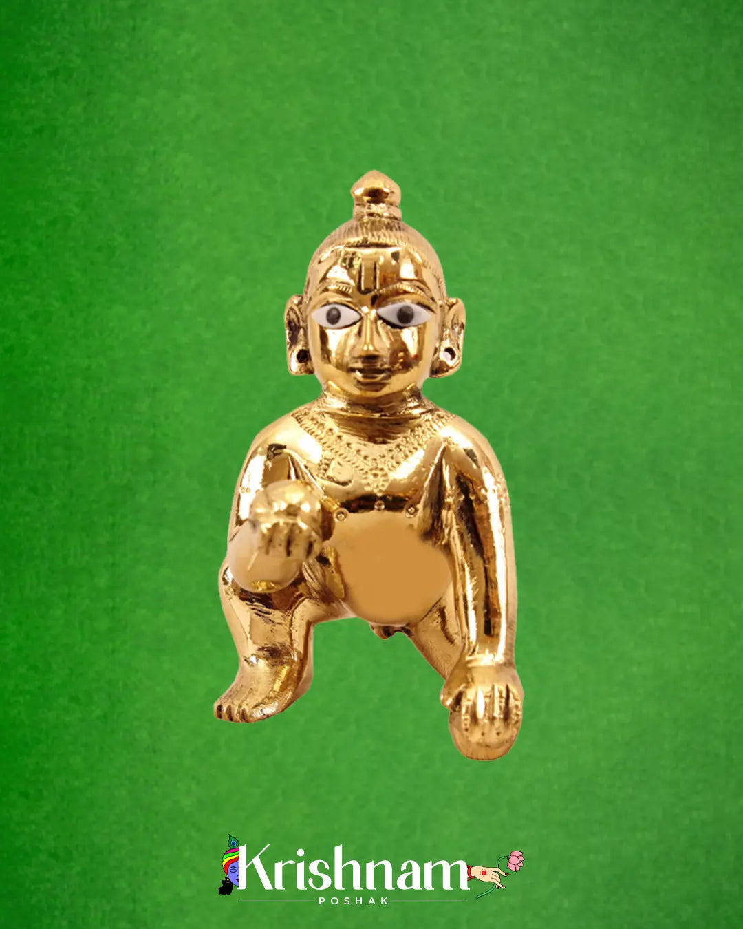 Brass Laddu Gopal Ji Idol (Different Size) - Lord of Universe
