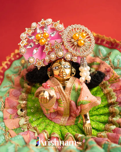 Cotton Green Dress For Laddu Gopal (Without Pagdi ) - Lord of Universe