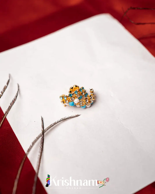 Kundan Moti Hanging Kangan for Shree Radha ,Shree Krishna & Laddu Gopal Ji (Fits to Size 0to3) (1 Set) - Lord of Universe