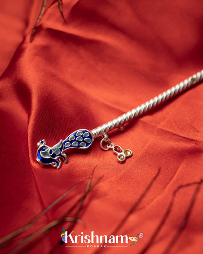 Elegant Holy Silver Handmade Lord Krishna flute, Laddu Gopala Flute (15.5 Grams Approx.) - Lord Of Universe