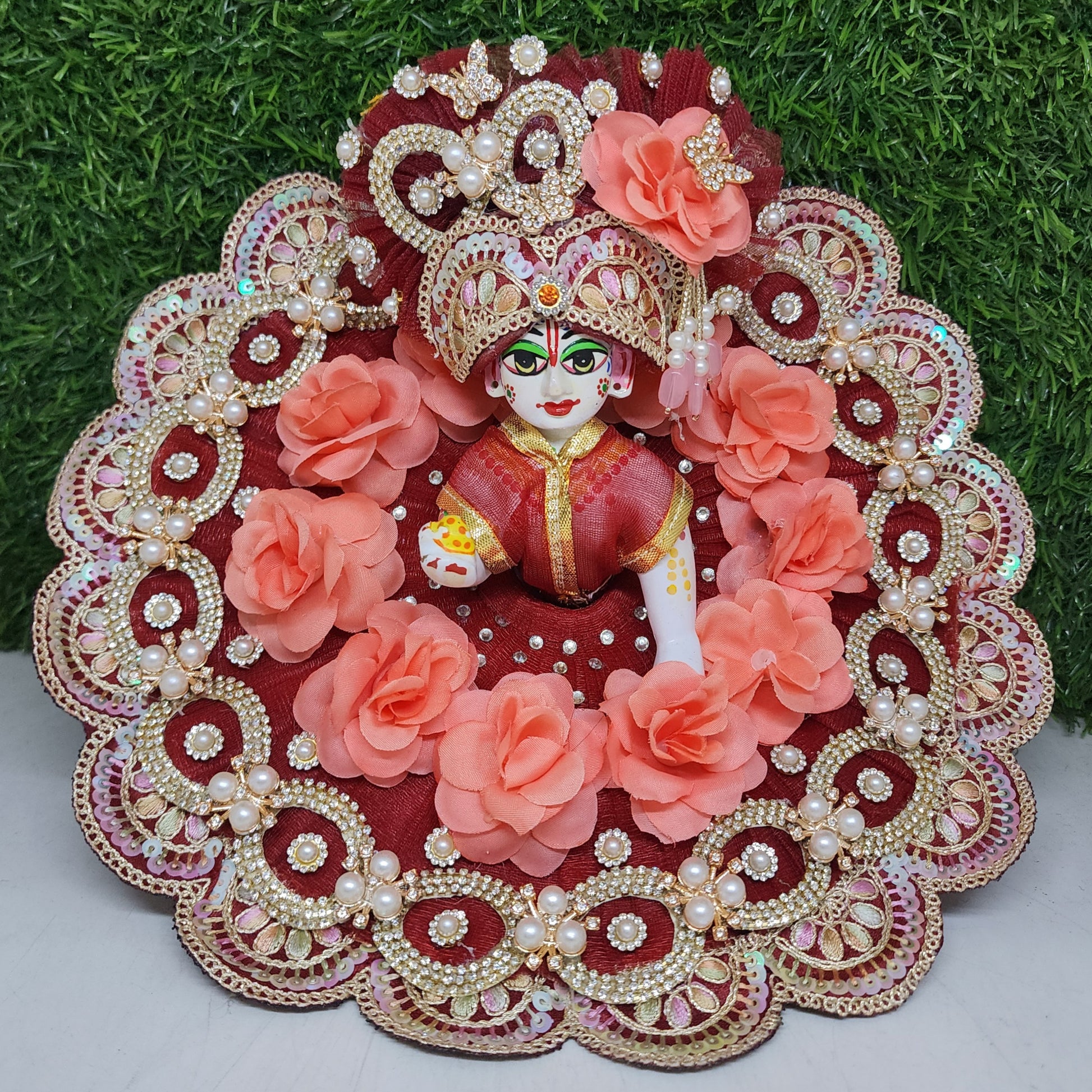 Mehroon dress for laddu gopal ji