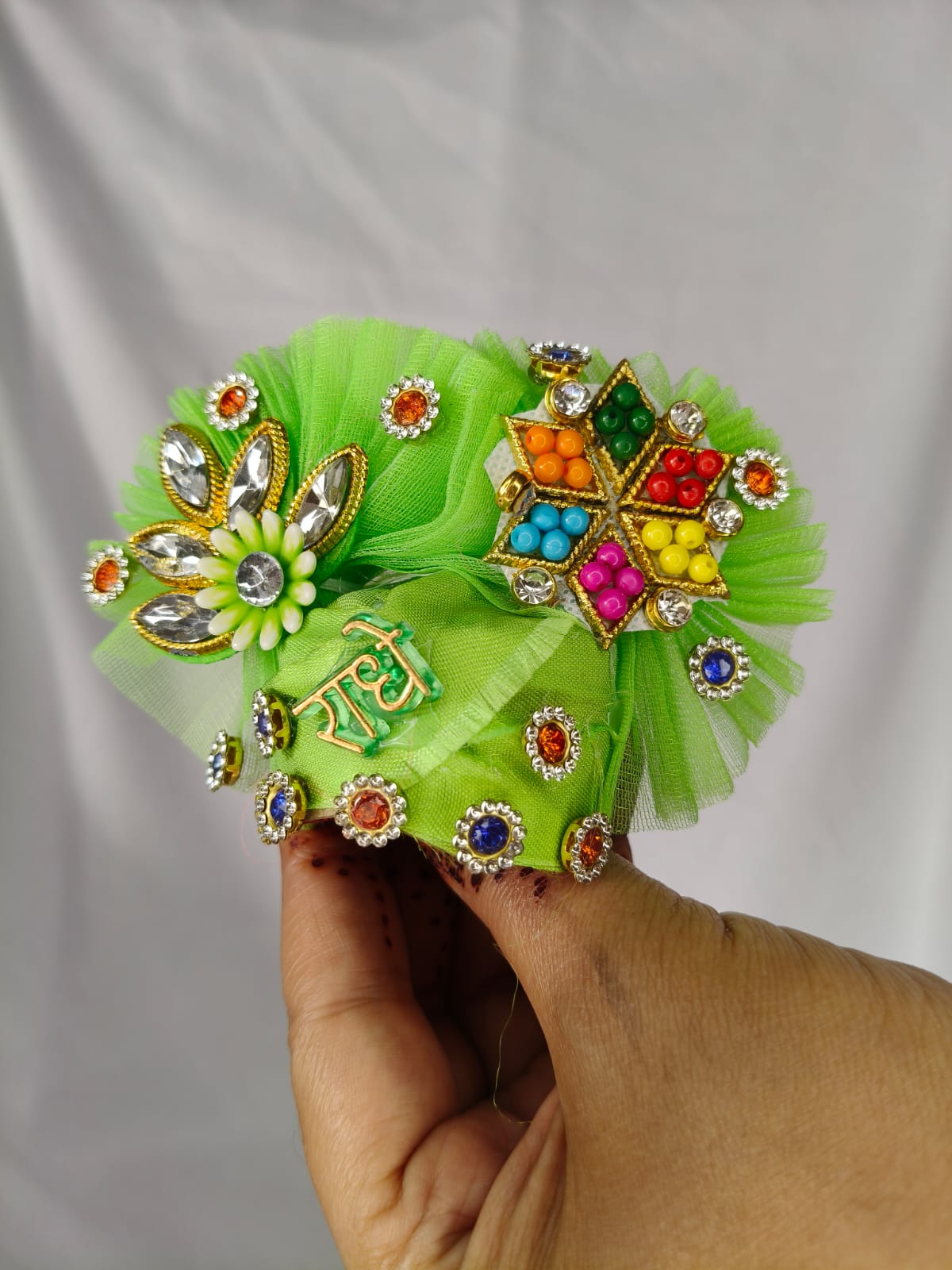 White Multi Cone dress for laddu gopal ji