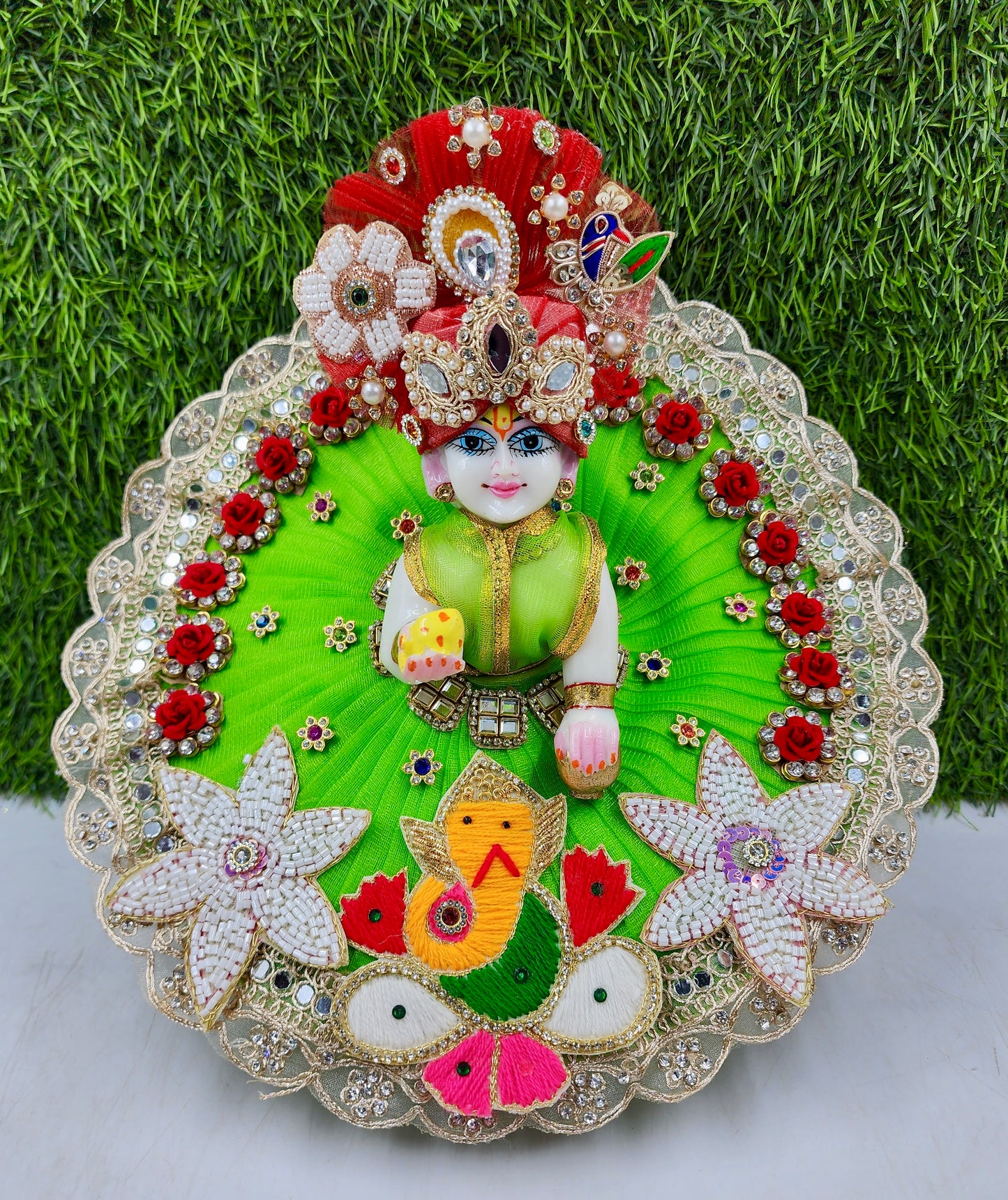 Ganesh Ji Patch Dress for laddu Gopal ji